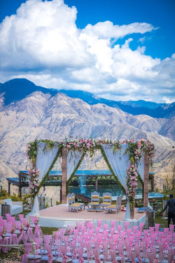 Outdoor celebration mountains